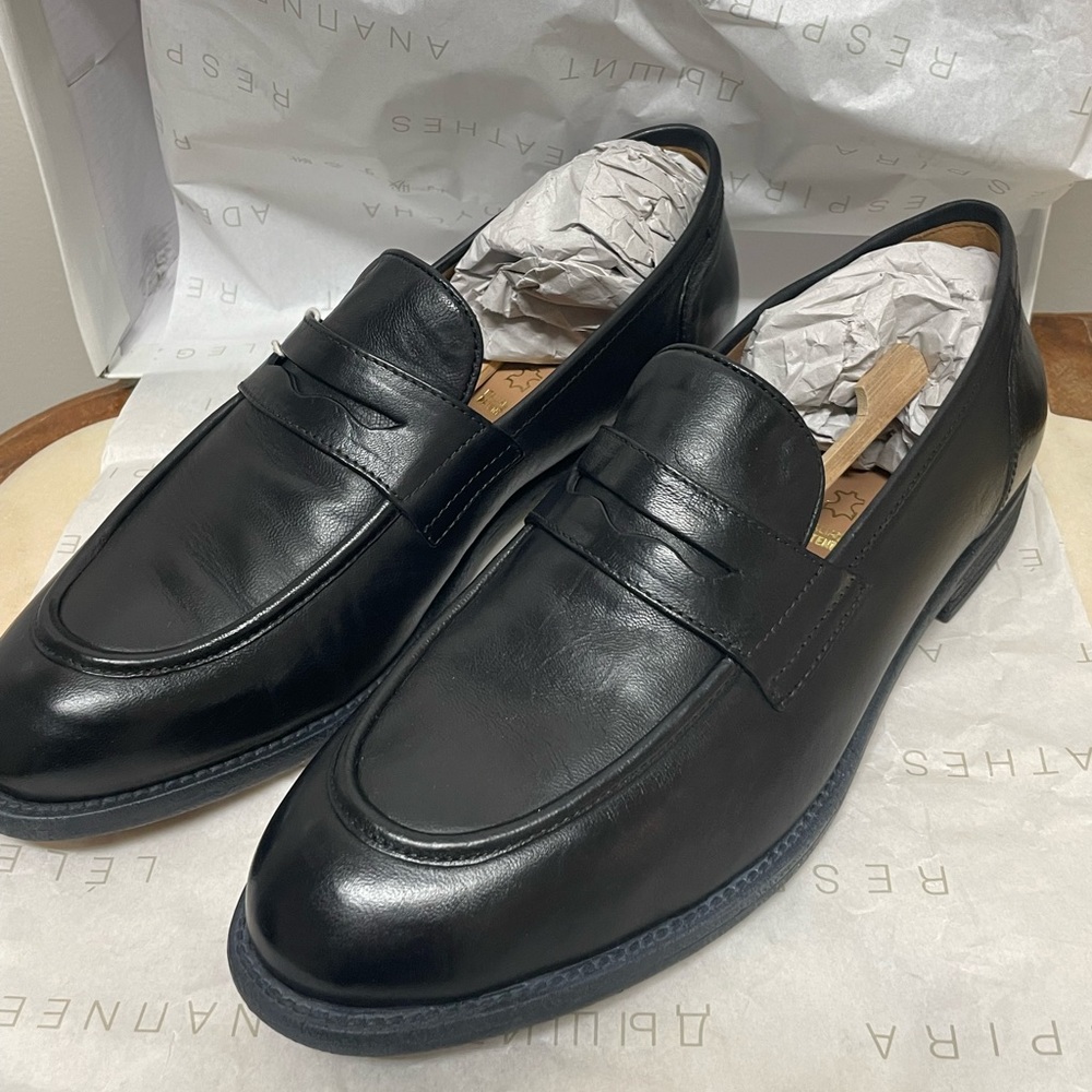 Geox men dress shoes loafers 8(US) black, New!